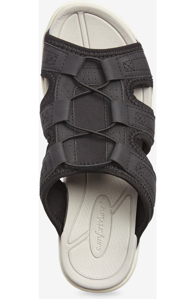 Comfortview The Alivia Water Friendly Slip On Sandal, Alternate, color, Black