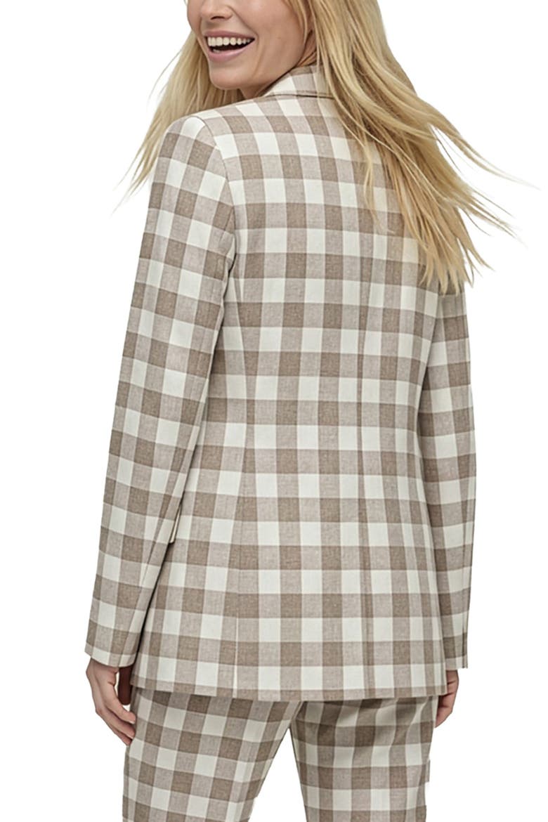 Oatley Check Print Blazer Jacket, Alternate, color, Oat