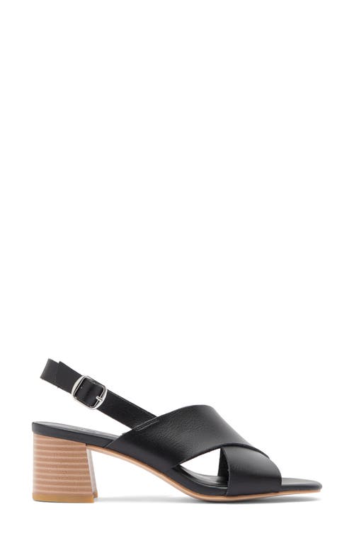 Nordstrom Rack Lyon Block Heel Slingback Sandal In Black