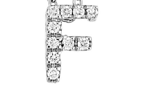 Bony Levy Diamond Pavé Initial Pendant Necklace In 18k White Gold - F