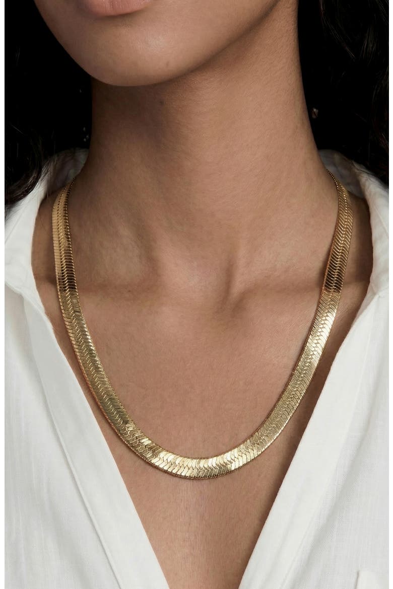Snake Chain Necklace, Alternate, color, GOLD