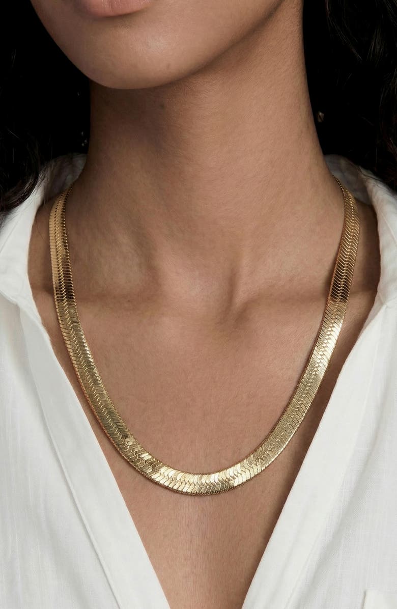 Ettika Snake Chain Necklace, Alternate, color, Gold