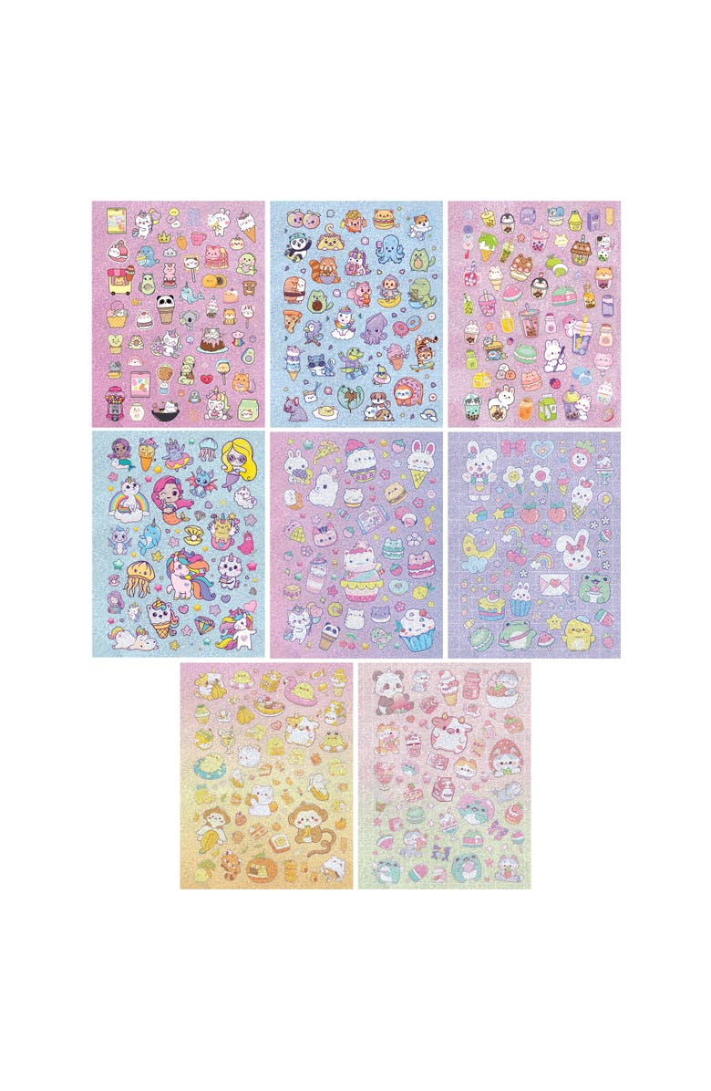 KALEIDOSCOPE Super Cute Sticker Coloring Book,128 Pages, 500+ Stickers, Alternate, color, Multicolored