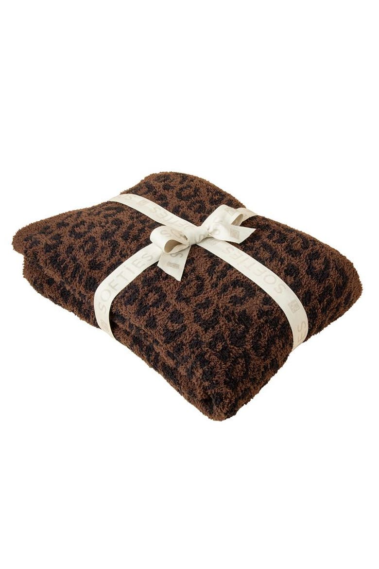 Wildly Soft Marshmallow Leopard Blanket, Main, color, Wild Espresso