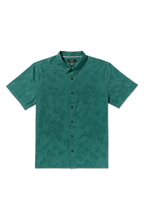 Billabong Sunshine Garage Stripe Short Sleeve Button-up Shirt In Green