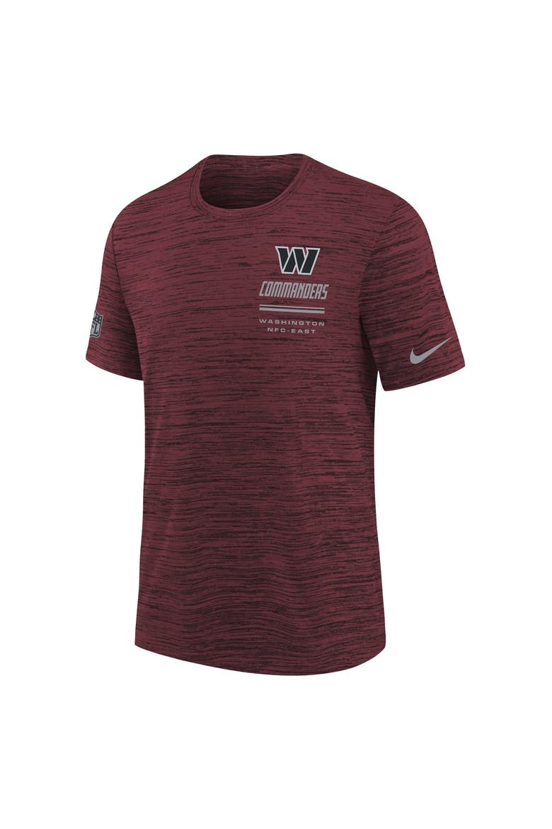 Youth Nike  Burgundy Washington Commanders Sideline Velocity Dri-FIT T-Shirt, Alternate, color, Burgundy