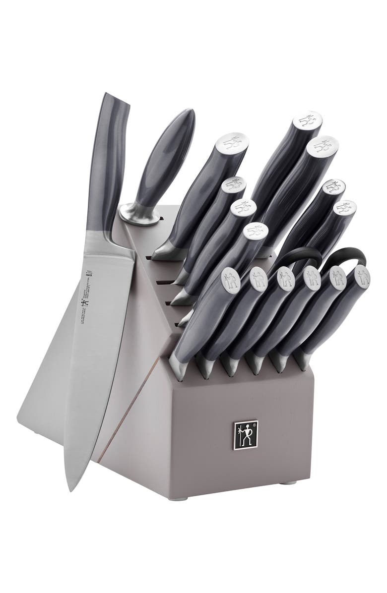 HENCKELS CUTLERY Graphite Stainless Steel Knife Block 18-Piece Set, Alternate, color, Graphite