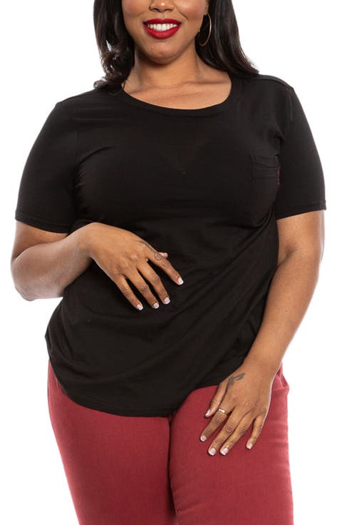 Crewneck Pocket T-Shirt (Plus Size)