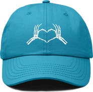 Dalix Skeleton Heart Embroidered Dad Hat