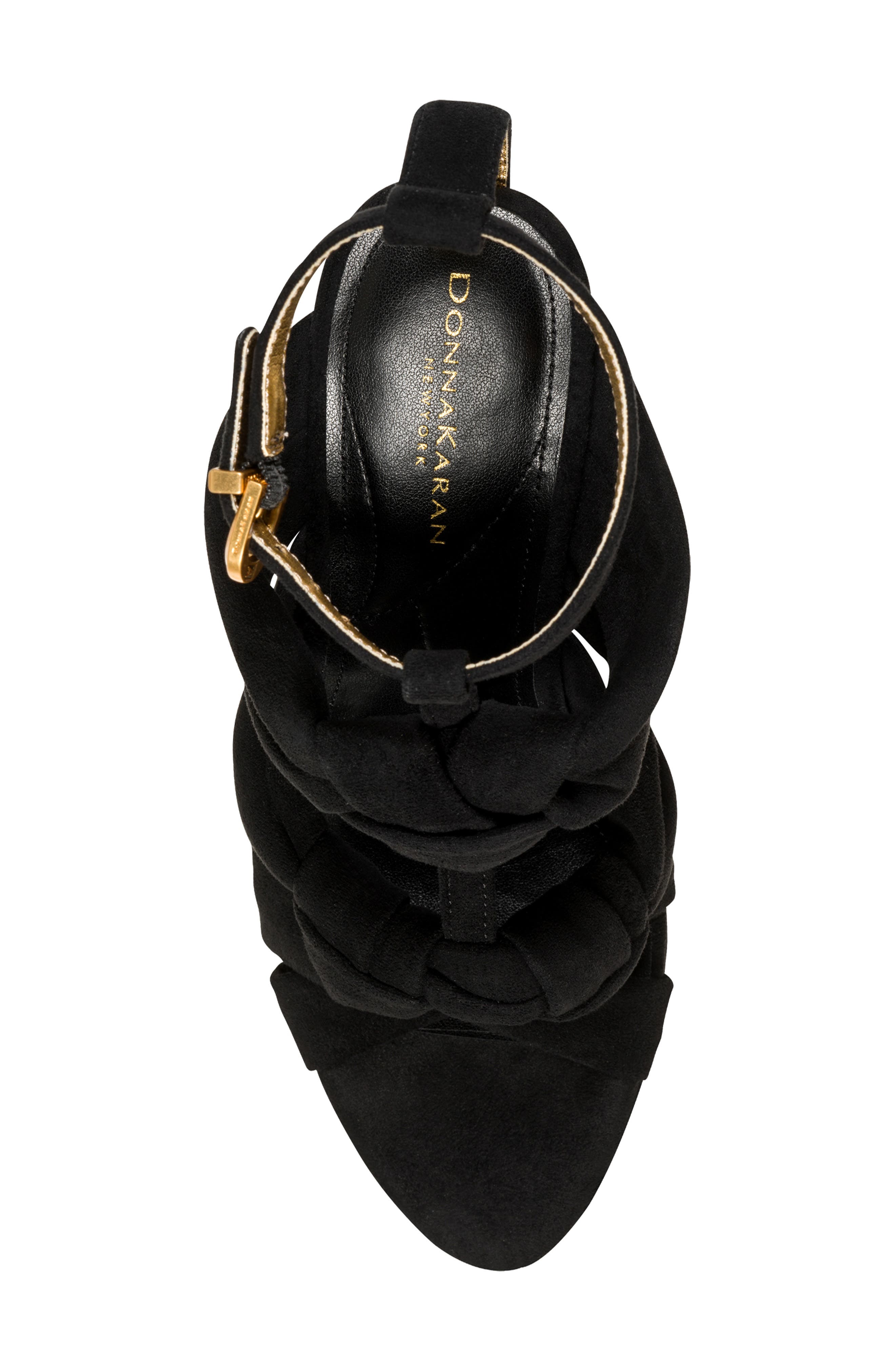 Donna Karan New York Synnove Ankle Strap Sandal, Alternate, color, Black