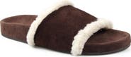 ZIGI Tawney Faux Fur Trim Slide Sandal