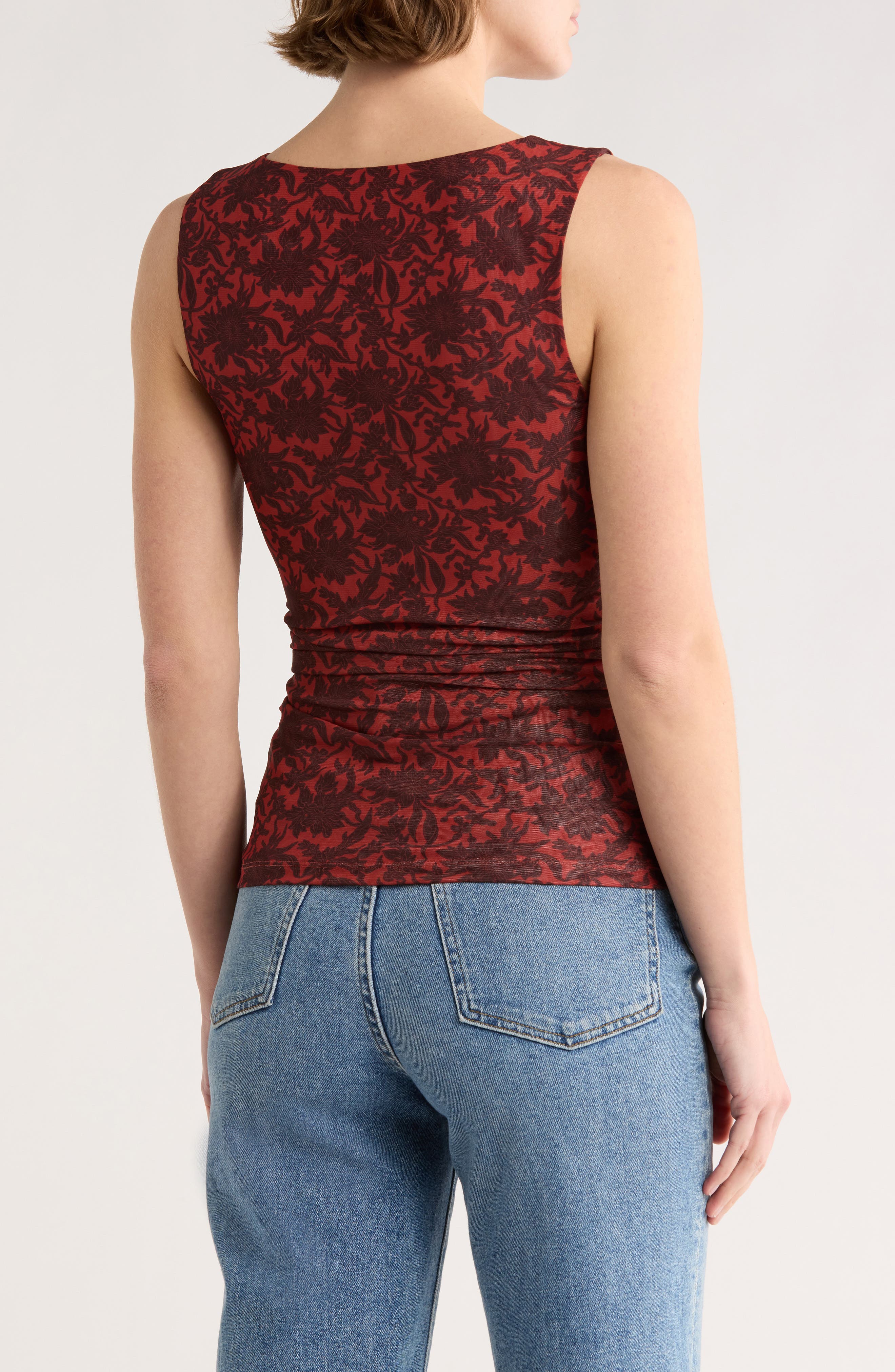Ruched Floral Top - image 2