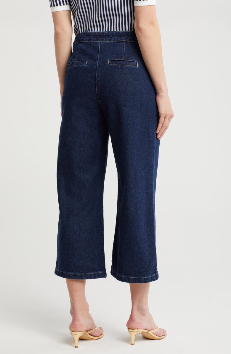 INDUSTRY REPUBLIC CLOTHING Utility Pocket Crop Wide Leg Pants, Alternate, color, Dark Denim