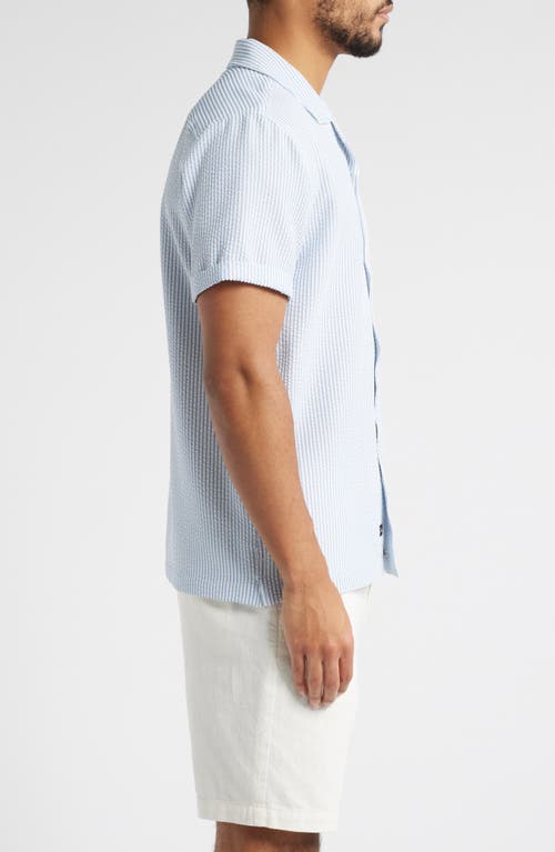 Rails Amalfi Short Sleeve Seersucker Button-up Shirt In Blue White Seersucker