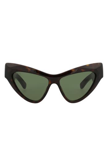 Gucci 57mm Novelty Cat Eye Sunglasses In Brown