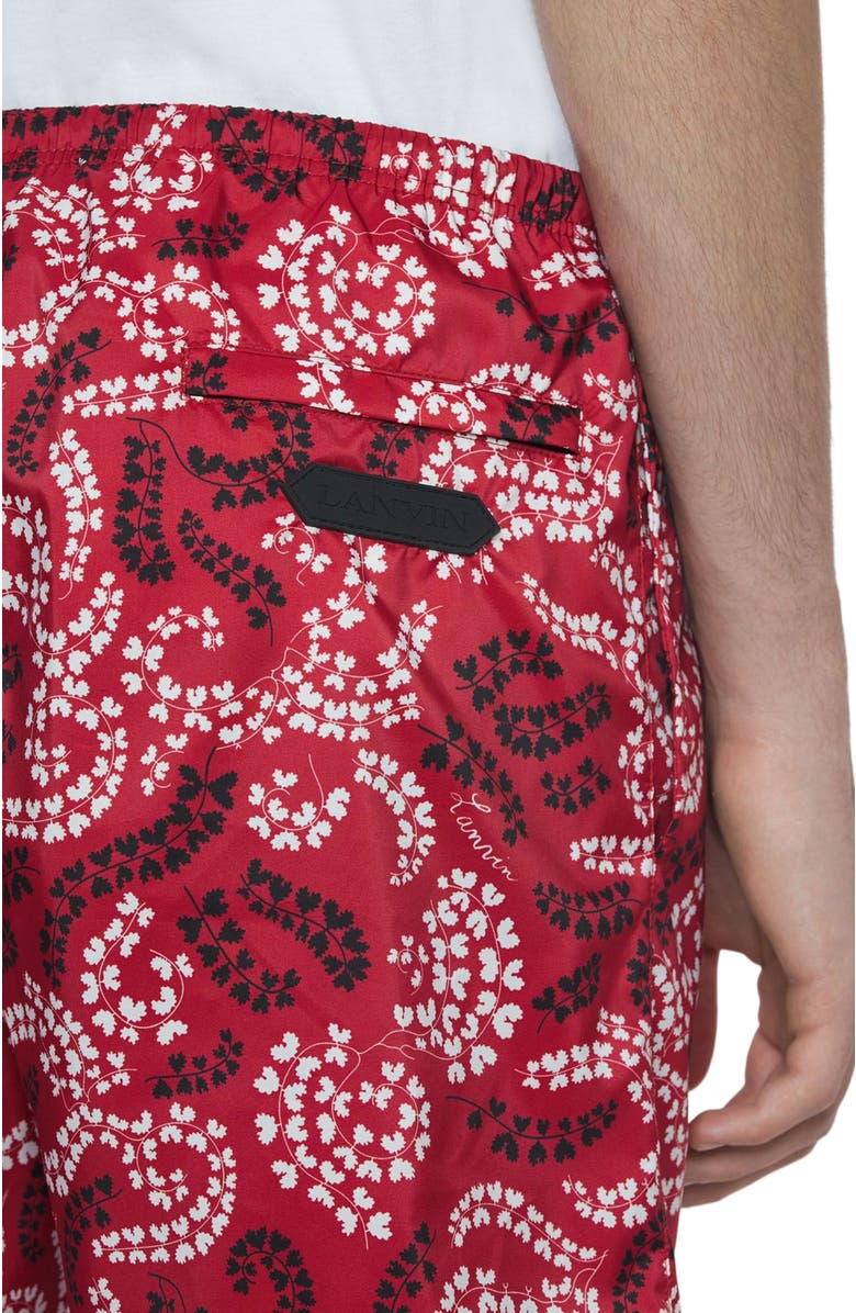 Lanvin PRINTED SWIM TRUNKS, Alternate, color, 