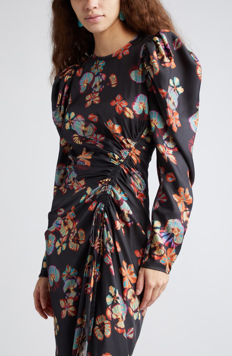 Ulla Johnson Amalie Floral Long Sleeve Silk Maxi Dress, Alternate, color,