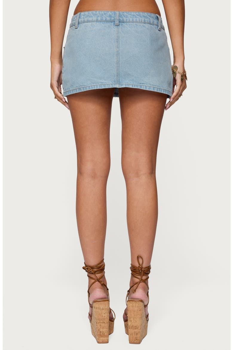 Camelia Denim Miniskirt, Alternate, color, LIGHT-BLUE