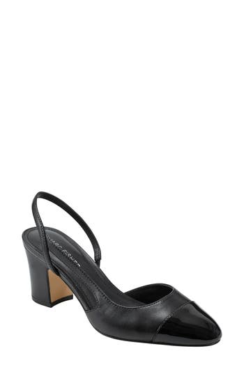 Marc Fisher Half D'orsay Slingback Pump In Black