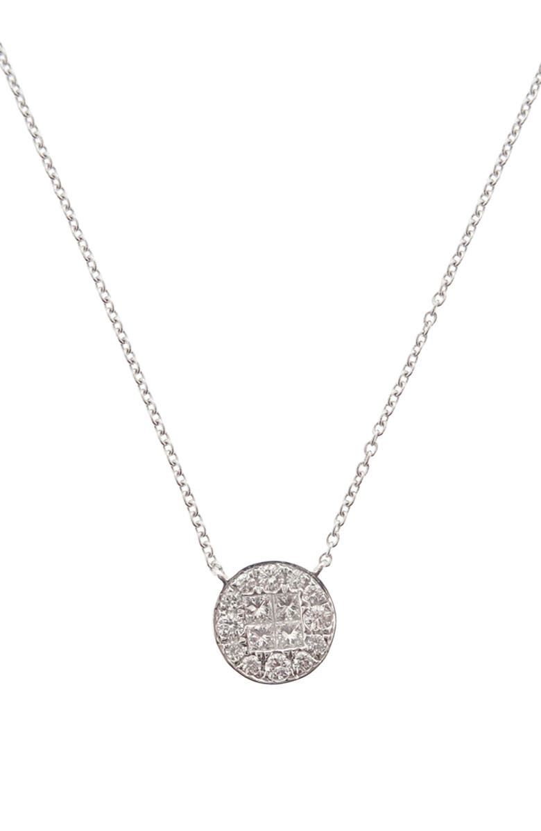 Bony Levy Mika Diamond Circle Pendant Necklace, Main, color, 18K White Gold