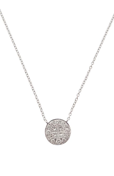 Mika Diamond Circle Pendant Necklace (Nordstrom Exclusive)