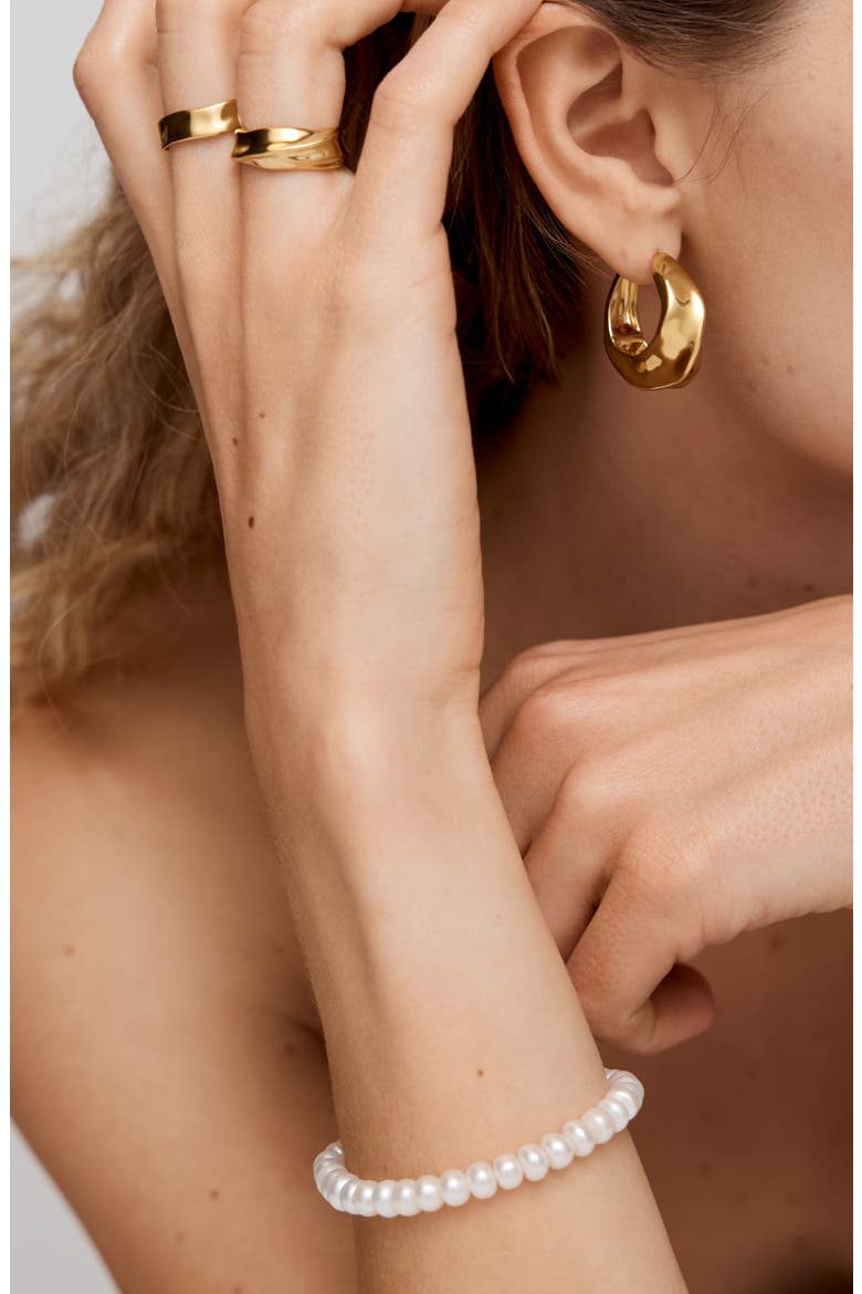 Nomade Genuine Freshwater Pearl Bracelet, Alternate, color, 18K GOLD VERMEIL / PEARL
