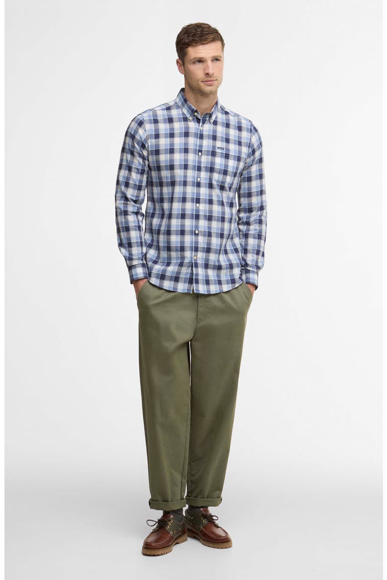 Harwood Gingham Tailored Fit Button Down Shirt, Alternate, color, BLUE