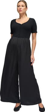 Ingrid & Isabel Mix Media Maternity  Jumpsuit