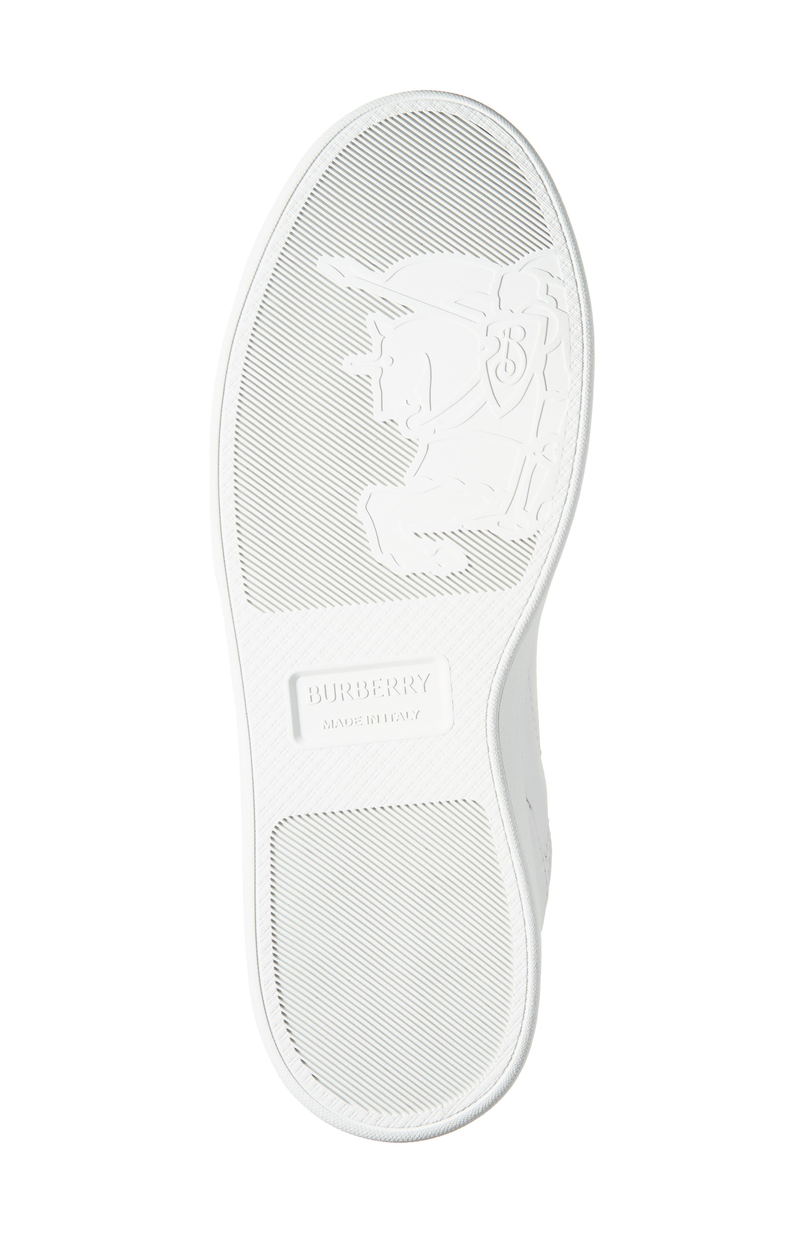 Burberry Set Check Low Top Sneaker, Alternate, color, White