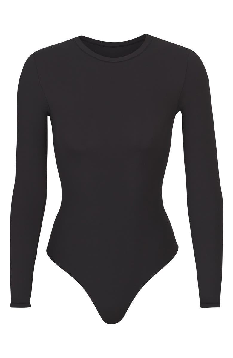 SKIMS Fits Everybody Long Sleeve Crewneck Bodysuit, Alternate, color,