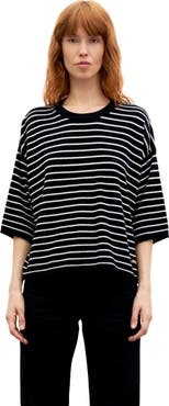 GERARD DAREL Raya 3/4 Sleeve Striped Knit Top