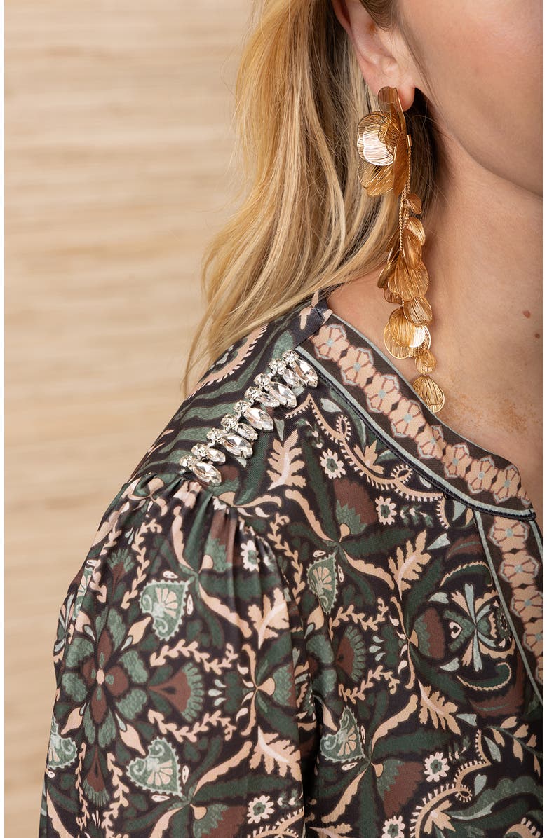 Hale Bob Samira Beaded Jersey Dress, Alternate, color,