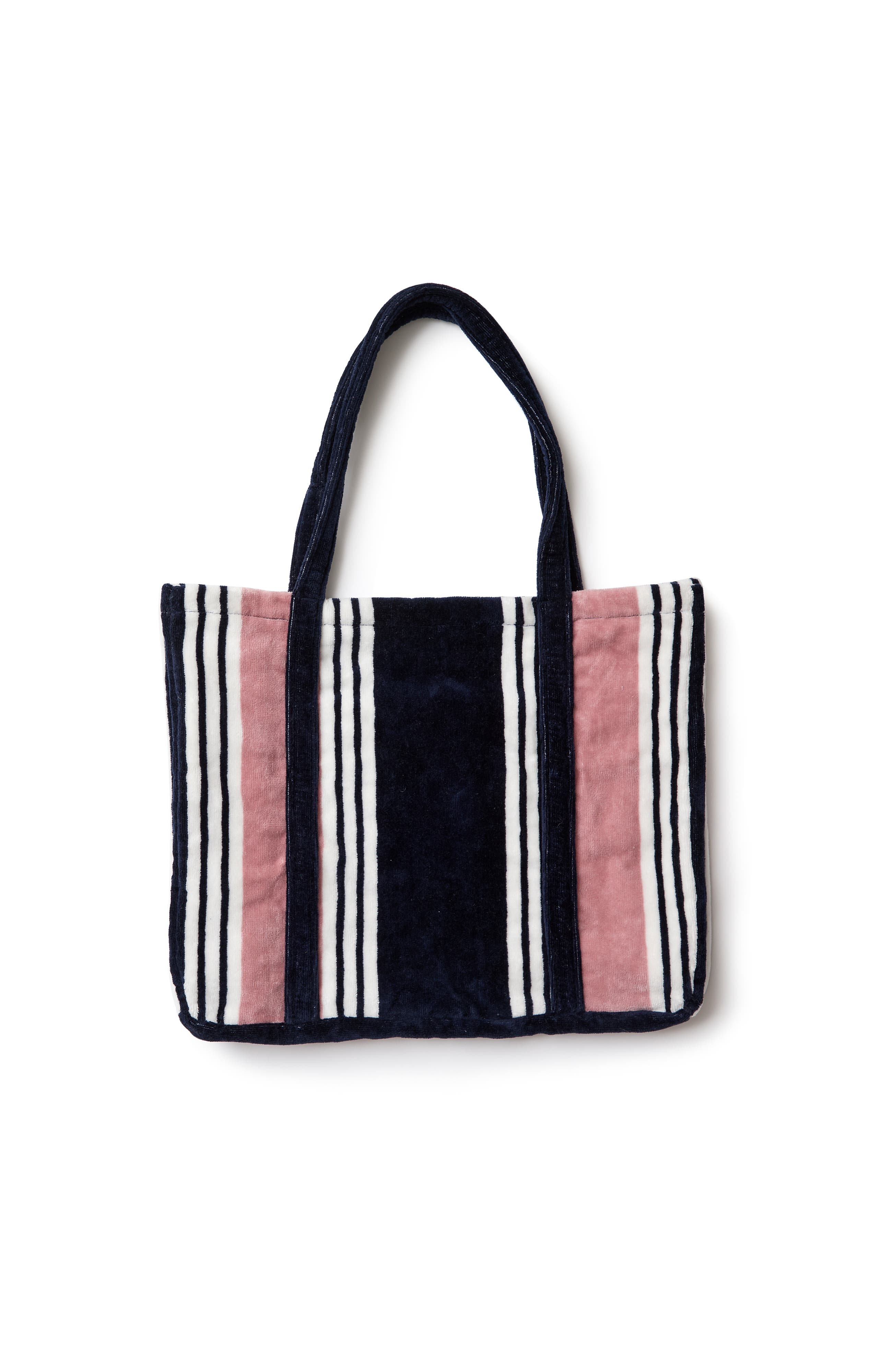 College Striped Towelling Beach Tote Bag, Alternate, color, Navy