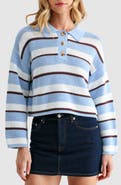 Lush Striped Polo Sweater