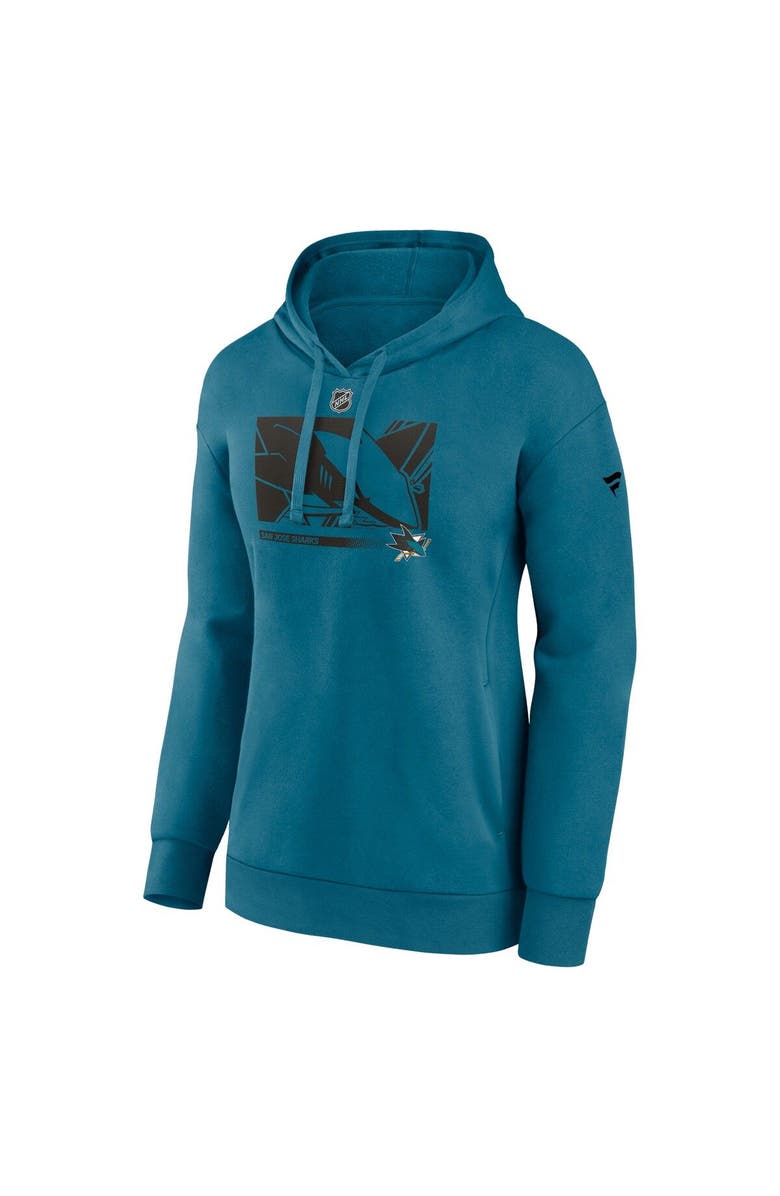 FANATICS Women's Fanatics Branded Teal San Jose Sharks Authentic Pro Core Collection Secondary Logo Pullover Hoodie, Alternate, color,
