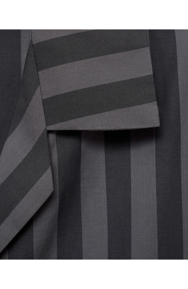 MANGO Stripe Cotton Pajama Top, Alternate, color, Grey