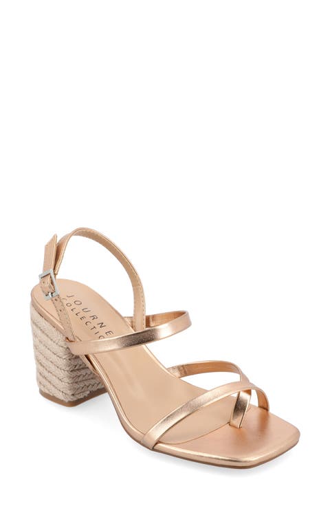 Olivina Jute Block Heel Slingback Sandal (Women)