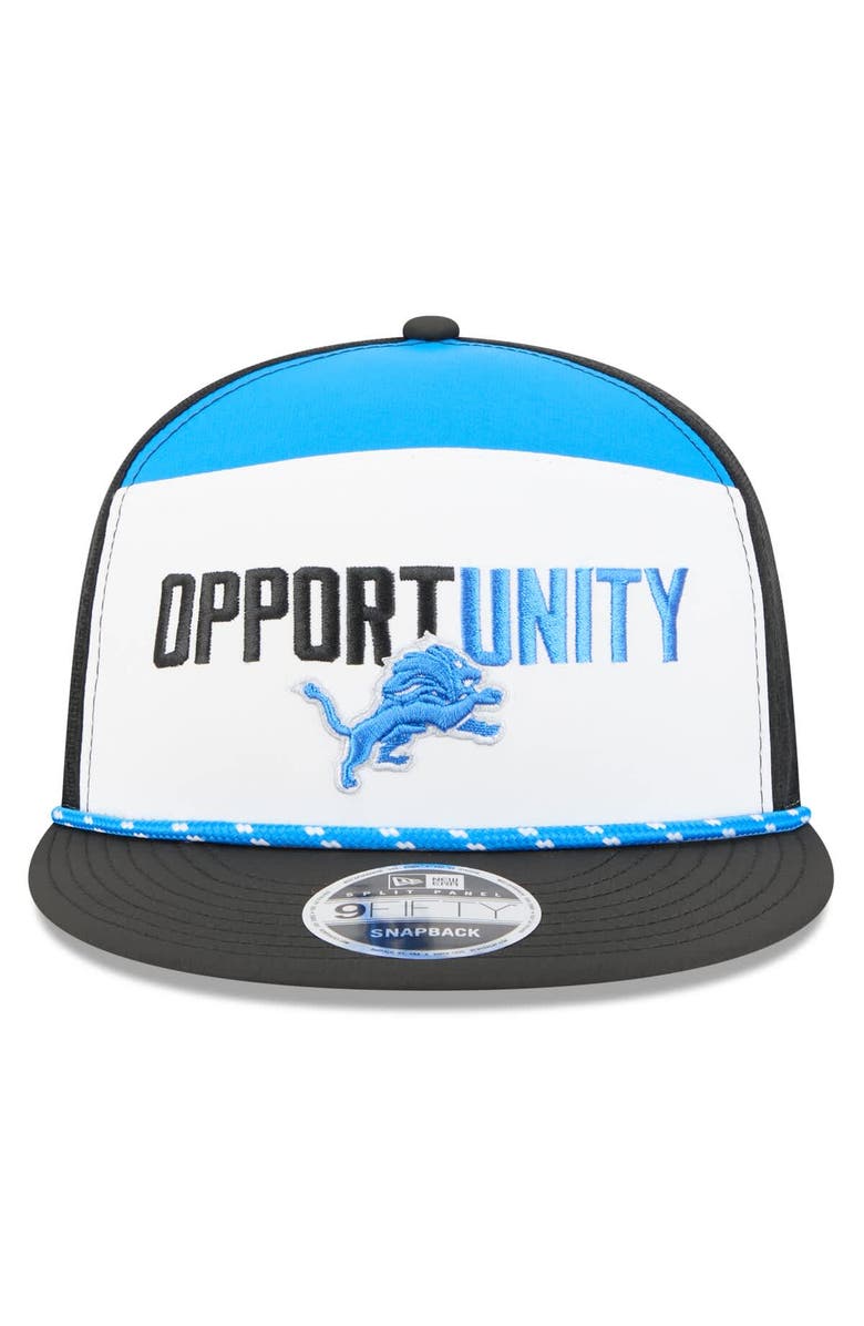 New Era Men's New Era White/Black Detroit Lions 2025 Inspire Change Split Panel 9FIFTY Snapback Hat, Alternate, color, White