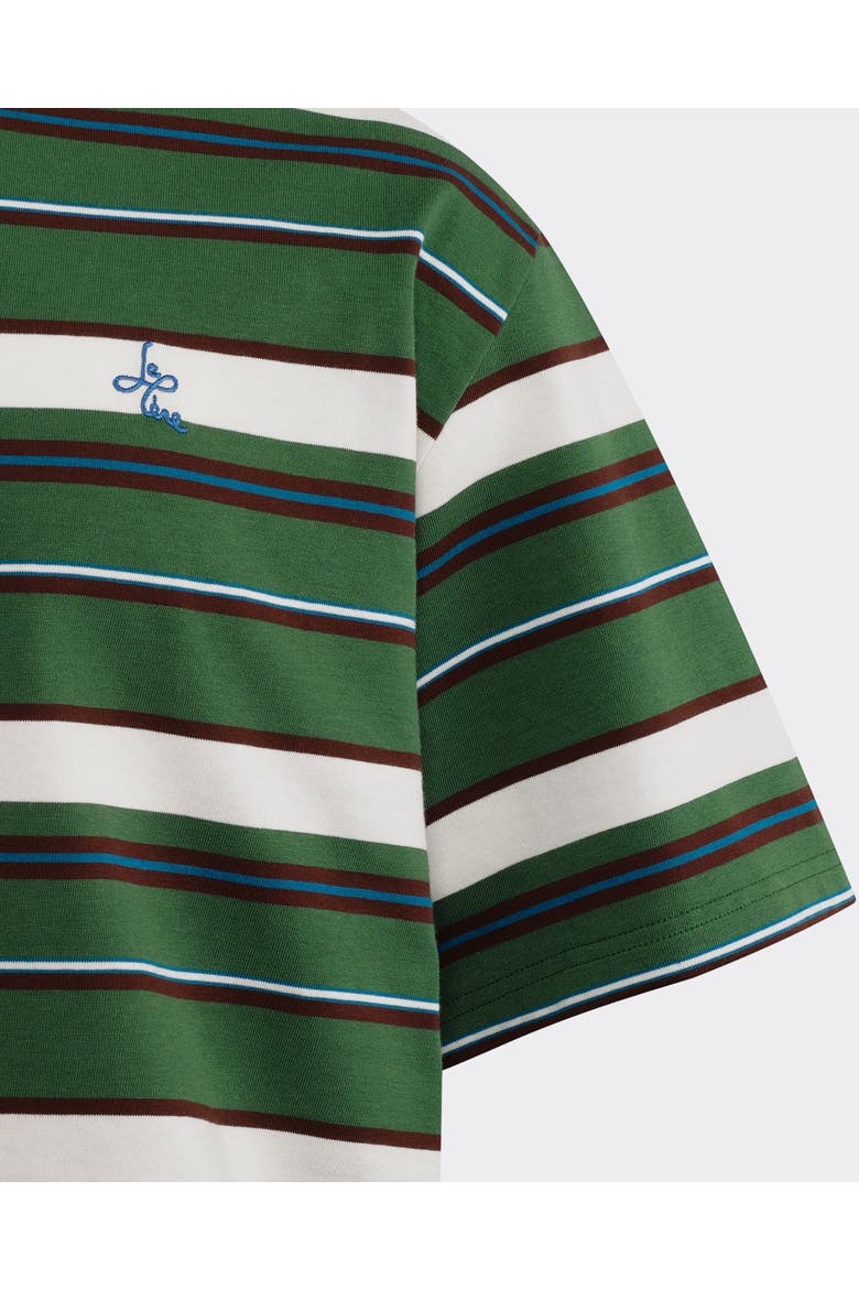 le PÈRE Green Striped Tommy Tee, Alternate, color, Green/Ecru Stripe