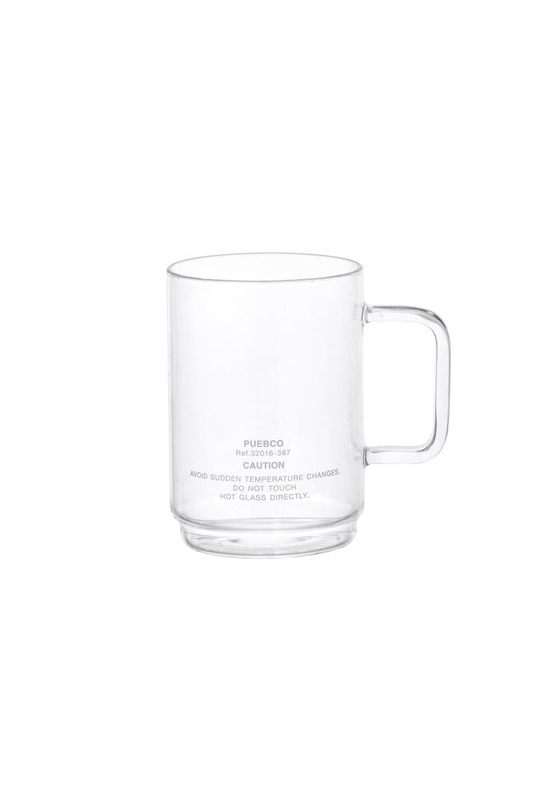 Borosilicate Glass Mug, Main, color, Clear Shallow