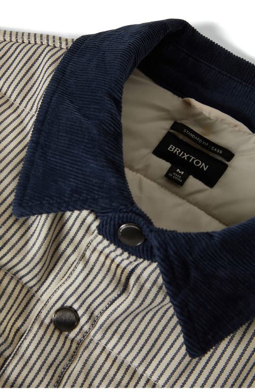 Brixton Cass Engineer Stripe Quilted Jacket In Multi