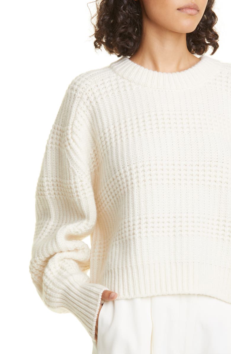 LOULOU DE SAISON Duba Mixed Stitch Cashmere Sweater, Alternate, color, 