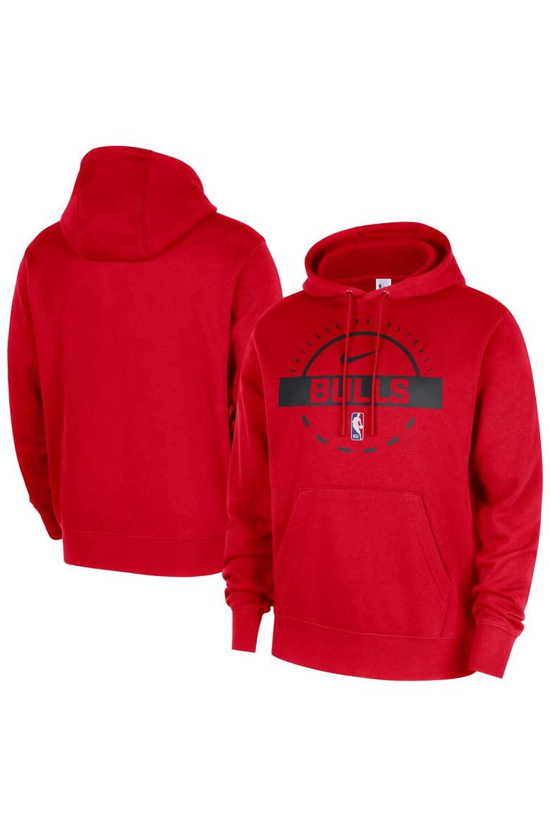 Men's Nike Red Chicago Bulls 2025/26 Authentic Practice Club Pullover Hoodie, Main, color, Red