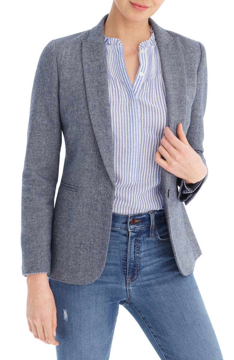 J.Crew Parke Donegal Wool Blend Blazer, Main, color, 