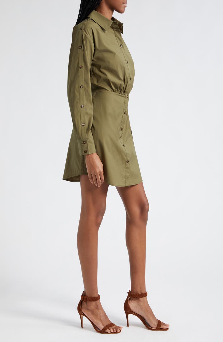 Veronica Beard Rae Button Long Sleeve Mini Shirtdress, Alternate, color,