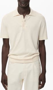 MANGO Cotton Blend Knit Polo