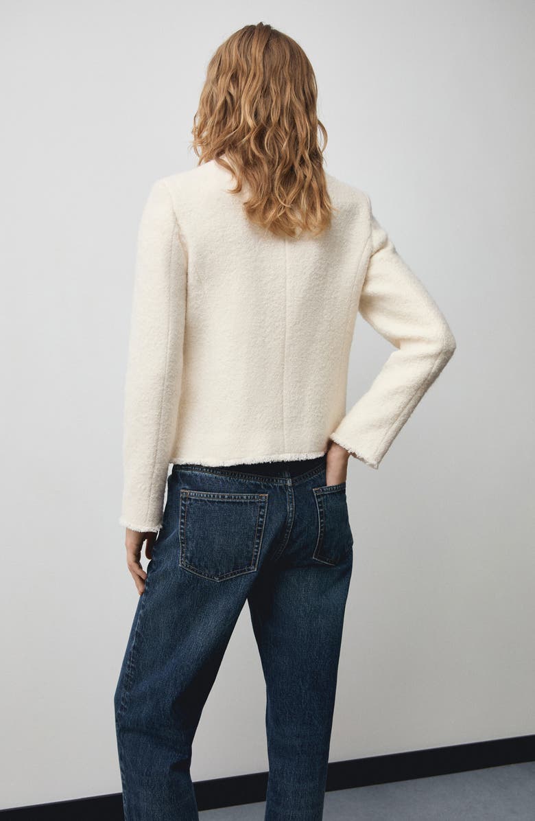 MANGO Pocket Tweed Jacket, Alternate, color, 