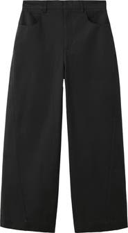 MANGO Mid Rise Balloon Twill Pants