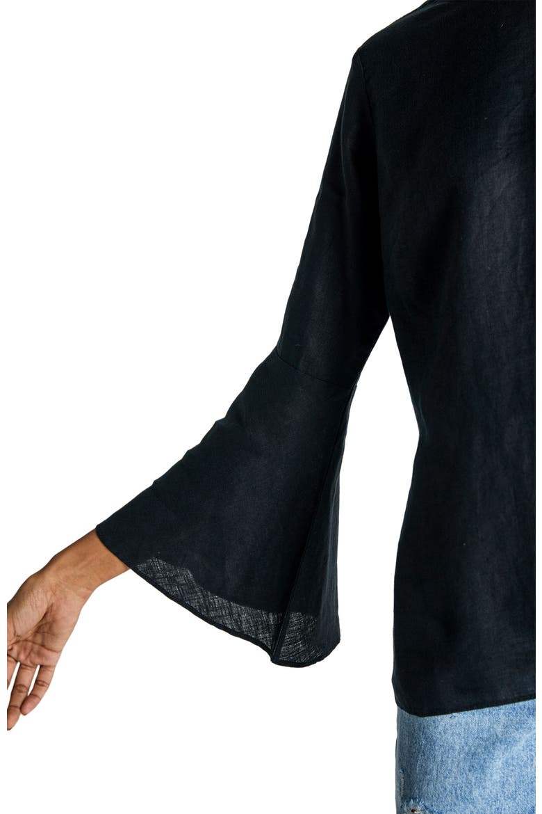 Button Back Shirt, Alternate, color, Black