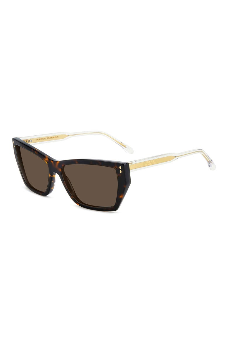 59mm Rectangular Sunglasses, Alternate, color, HAVANA